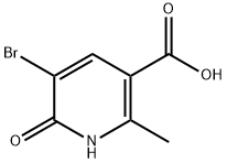 3-Pyridinecarboxylic acid, 5-bromo-1,6-dihydro-2-methyl-6-oxo- Struktur