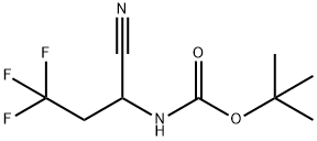 Carbamic acid, N-(1-cyano-3,3,3-trifluoropropyl)-, 1,1-dimethylethyl ester Structure