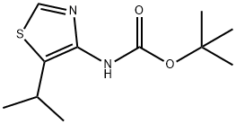 tert-butyl N-[5-(propan-2-yl)-1,3-thiazol-4-yl]carbamate 化学構造式