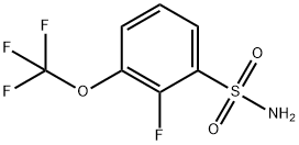 2-fluoro-3-(trifluoromethoxy)benzene-1-sulfonamide Struktur