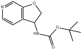 tert-butyl N-{2H,3H-furo[2,3-c]pyridin-3-yl}carbamate 化学構造式