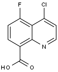 8-Quinolinecarboxylic acid, 4-chloro-5-fluoro- Struktur