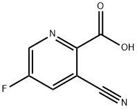 2-Pyridinecarboxylic acid, 3-cyano-5-fluoro- Struktur