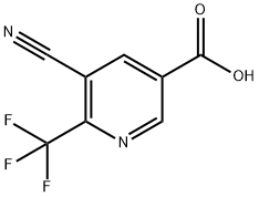 3-Pyridinecarboxylic acid, 5-cyano-6-(trifluoromethyl)-|5-氰基-6-(三氟甲基)-3-吡啶羧酸