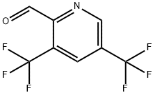 2-Pyridinecarboxaldehyde, 3,5-bis(trifluoromethyl)- 化学構造式