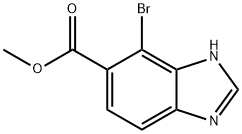 1H-Benzimidazole-6-carboxylic acid, 7-bromo-, methyl ester Structure