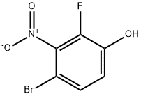 4-Bromo-2-fluoro-3-nitrophenol 化学構造式