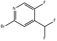 Pyridine, 2-bromo-4-(difluoromethyl)-5-fluoro- Struktur