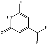 2(1H)-Pyridinone, 6-chloro-4-(difluoromethyl)- 化学構造式