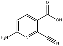 3-Pyridinecarboxylic acid, 6-amino-2-cyano- Struktur