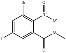 Methyl 3-bromo-5-fluoro-2-nitrobenzoate 化学構造式