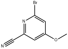 2-Pyridinecarbonitrile, 6-bromo-4-methoxy- Struktur