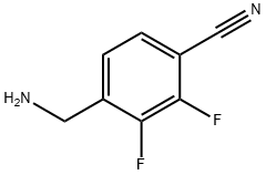 Benzonitrile, 4-(aminomethyl)-2,3-difluoro- Structure