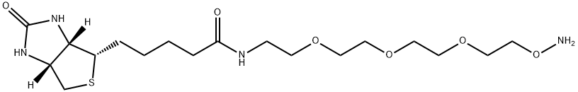 1H-Thieno[3,4-d]imidazole-4-pentanamide, N-[2-[2-[2-[2-(aminooxy)ethoxy]ethoxy]ethoxy]ethyl]hexahydro-2-oxo-, (3aS,4S,6aR)-,1805786-56-4,结构式