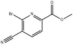 2-Pyridinecarboxylic acid, 6-bromo-5-cyano-, methyl ester Struktur