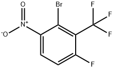 Benzene, 2-bromo-4-fluoro-1-nitro-3-(trifluoromethyl)- Struktur