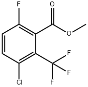 Benzoic acid, 3-chloro-6-fluoro-2-(trifluoromethyl)-, methyl ester Struktur