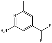 2-Pyridinamine, 4-(difluoromethyl)-6-methyl- Structure