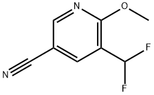 5-(二氟甲基)-6-甲氧基烟腈, 1806768-62-6, 结构式