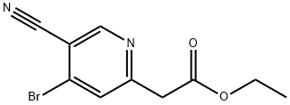 2-Pyridineacetic acid, 4-bromo-5-cyano-, ethyl ester 结构式