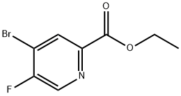 2-Pyridinecarboxylic acid, 4-bromo-5-fluoro-, ethyl ester Struktur