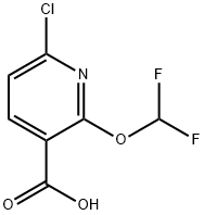 3-Pyridinecarboxylic acid, 6-chloro-2-(difluoromethoxy)-, 1807242-68-7, 结构式