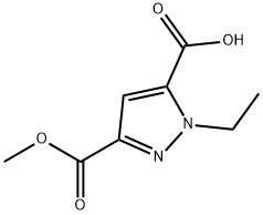 1-乙基-3-(甲氧羰基)-1H-吡唑-5-羧酸, 1807328-14-8, 结构式