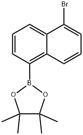 1,3,2-Dioxaborolane, 2-(5-bromo-1-naphthalenyl)-4,4,5,5-tetramethyl- Structure