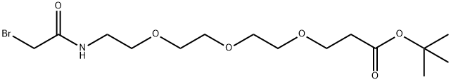 ブロモアセトアミド-PEG3-T-ブチルエステル 化学構造式