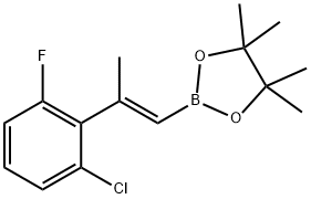 1,3,2-Dioxaborolane, 2-[(1E)-2-(2-chloro-6-fluorophenyl)-1-propen-1-yl]-4,4,5,5-tetramethyl- Struktur