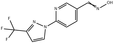 N-({6-[3-(trifluoromethyl)-1H-pyrazol-1-yl]pyridin-3-yl}methylidene)hydroxylamine 结构式