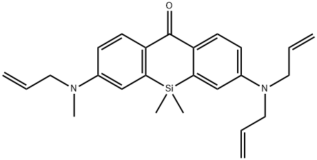 7-[allyl(methyl)amino]-3-(diallylamino)-5,5-dimethyl-benzo[b][1]benzosilin-10-one, 1807857-25-5, 结构式