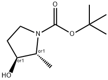 rac-tert-butyl (2R,3S)-3-hydroxy-2-methylpyrrolidine-1-carboxylate Structure