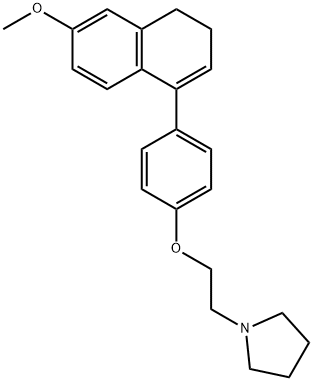 1-{2-[4-(6-METHOXY-3,4-DIHYDRO-1-NAFTYL)FENOXY]ETHYL}PYRROLIDINE Structure