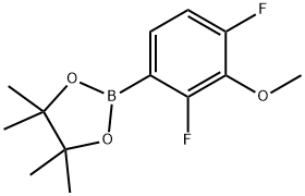 1,3,2-Dioxaborolane, 2-(2,4-difluoro-3-methoxyphenyl)-4,4,5,5-tetramethyl- Structure