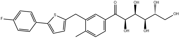 D-Glucose, 1-C-[3-[[5-(4-fluorophenyl)-2-thienyl]methyl]-4-methylphenyl]-, 1809403-04-0, 结构式