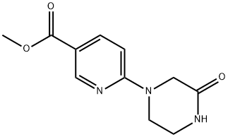 Methyl 6-(3-oxo-1-piperazinyl)-3-pyridinecarboxylate Structure