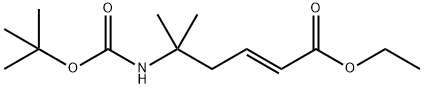 2-Hexenoic acid, 5-[[(1,1-dimethylethoxy)carbonyl]amino]-5-methyl-, ethyl ester, (2E)- Structure