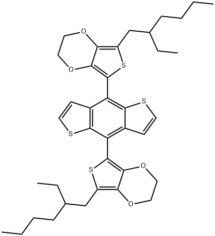 4,8-bis(7-(2-ethylhexyl)-2,3-dihydrothieno[3,4-b][1,4]dioxin-5-yl)benzo[1,2-b:4,5-b']dithiophene Structure