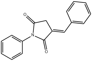 2,5-Pyrrolidinedione, 1-phenyl-3-(phenylmethylene)-, (3E)- 化学構造式