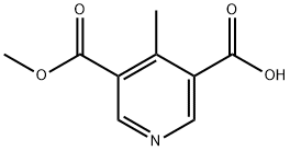 3,5-Pyridinedicarboxylic acid, 4-methyl-, 3-methyl ester 化学構造式