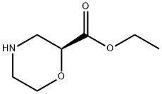 2-Morpholinecarboxylic acid, ethyl ester, (2S)- 结构式