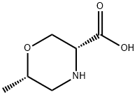 3-Morpholinecarboxylic acid, 6-methyl-, (3R,6S)- Structure