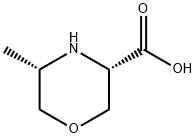 3-Morpholinecarboxylic acid, 5-methyl-, (3S,5S)- Struktur