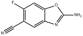 2-amino-6-fluoro-1,3-benzoxazole-5-carbonitrile Structure