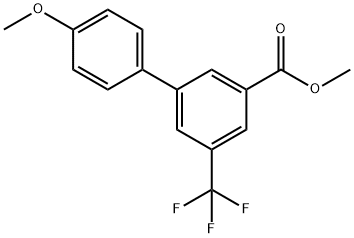[1,1'-Biphenyl]-3-carboxylic acid, 4'-methoxy-5-(trifluoromethyl)-, methyl ester,1820608-86-3,结构式