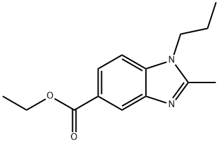 Ethyl 2-methyl-1-propyl-1,3-benzodiazole-5-carboxylate 化学構造式