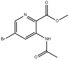 2-Pyridinecarboxylic acid, 3-(acetylamino)-5-bromo-, methyl ester Structure