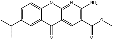 5H-[1]Benzopyrano[2,3-b]pyridine-3-carboxylic acid, 2-amino-7-(1-methylethyl)-5-oxo-, methyl ester Structure