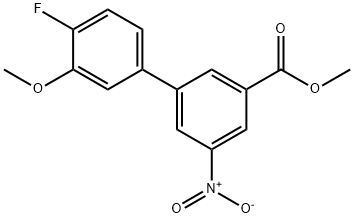 [1,1'-Biphenyl]-3-carboxylic acid, 4'-fluoro-3'-methoxy-5-nitro-, methyl ester Structure